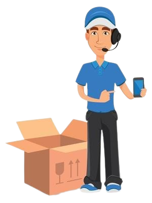 smiling delivery man in blue uniform free vector removebg preview