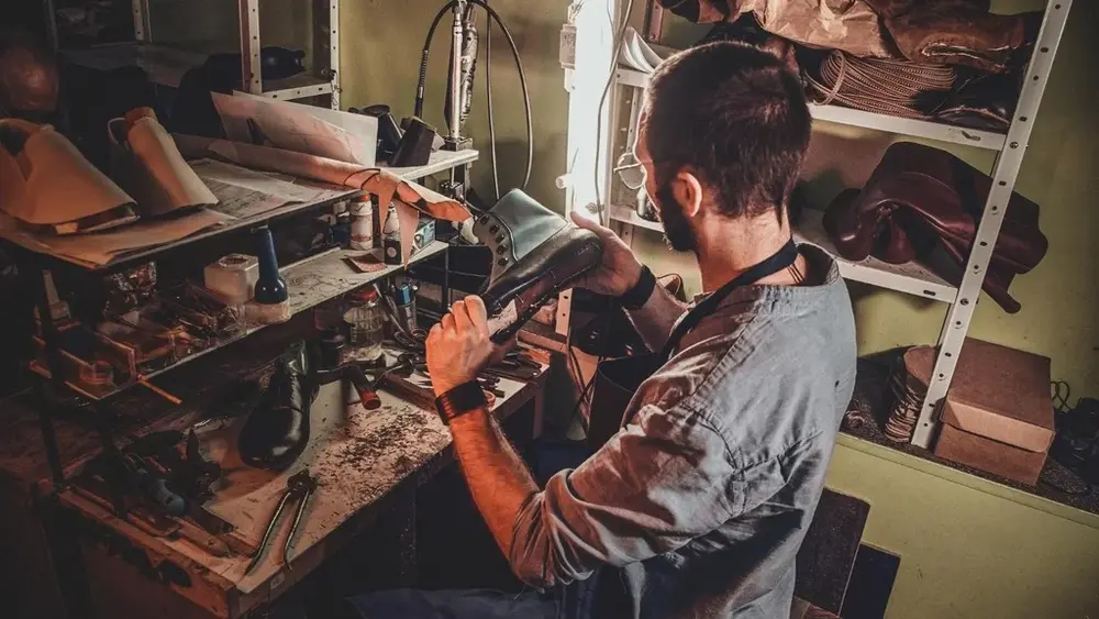 Hand made boot Production