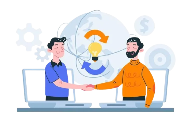 men clipart - handshaking